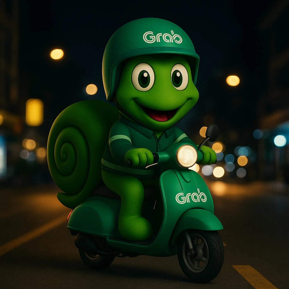Slugsy on Grab scooter