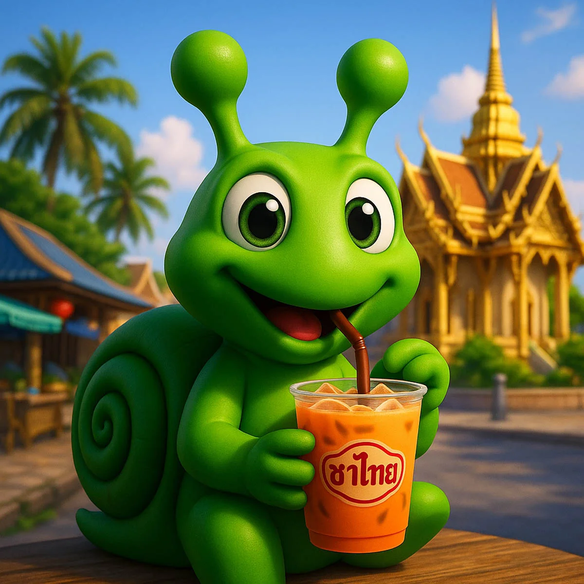 Slugsy with Thai tea